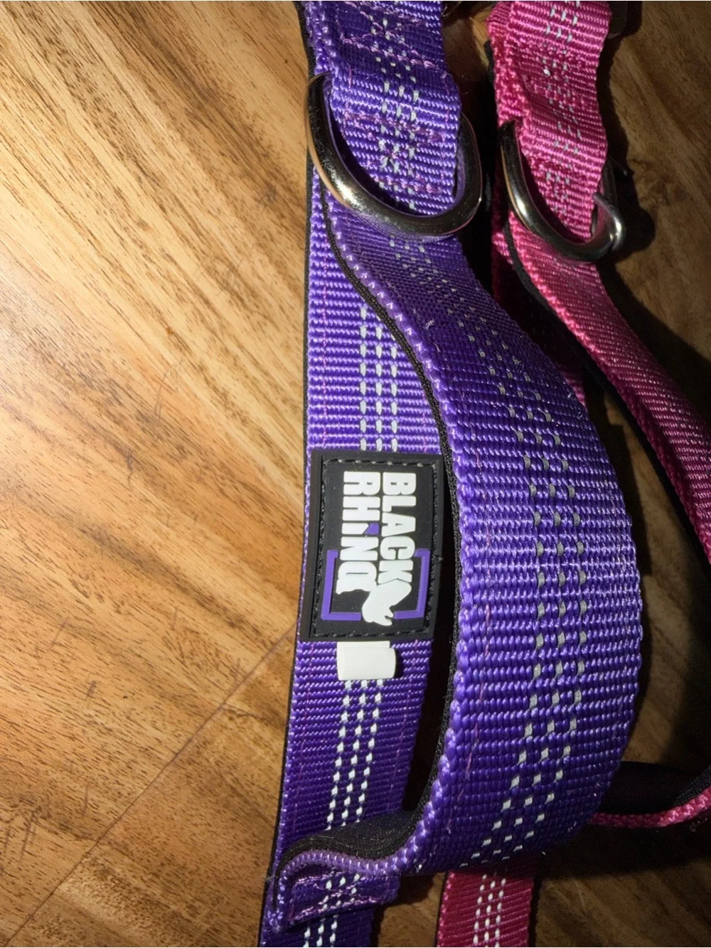 Black Rhino dog collars comfort heavy duty Purple and Pink Collar Set size M
